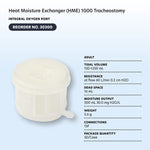 Dynarex Heat Moisture Exchanger Tracheostomy adult HME with intregal oxygen port case of 50