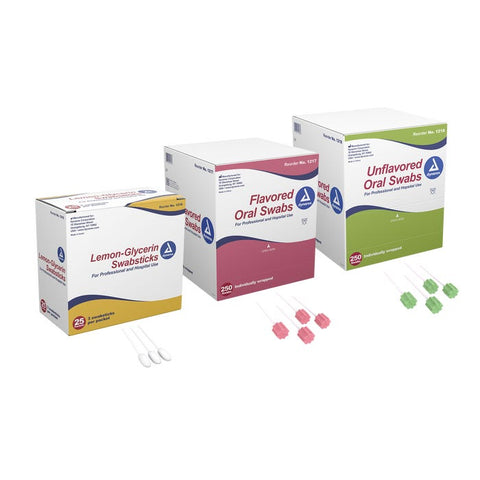 Dynarex Oral Swabsticks unflavoured case of 4 Quantity per box: 250