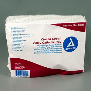Dynarex Closed Circuit Foley Catheter Trays case of 10