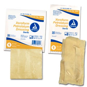 Dynarex Xeroform Gauze Dressings case of 4 Quantity per box: 25