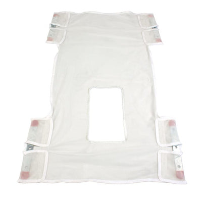 Dynarex Standard Seat/Back Sling W/ Commode Opening - Mesh per box quantuty is 1