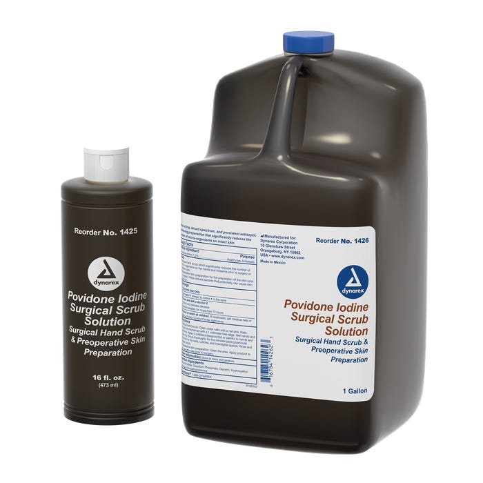 Dynarex Povidone Iodine Scrub Solutions case of 24