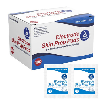 Dynarex Electrode Skin Prep Pad case of 10 Quantity per box: 100