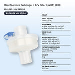 Dynarex Heat Moisture Exchanger Filters  low profile HMEF 1000 case of 50